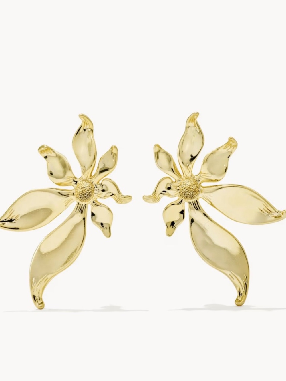 Kendra Scott Anya Flower Gold Stud Earrings